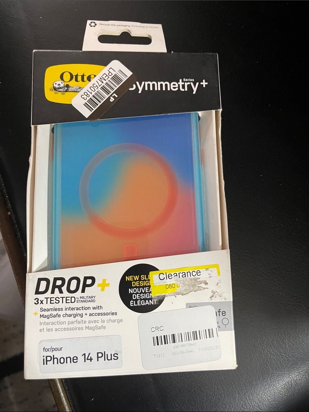 OtterBox Symmetry+ Drop+ Case for iPhone 14 Plus — Blue-Orange Iridescent